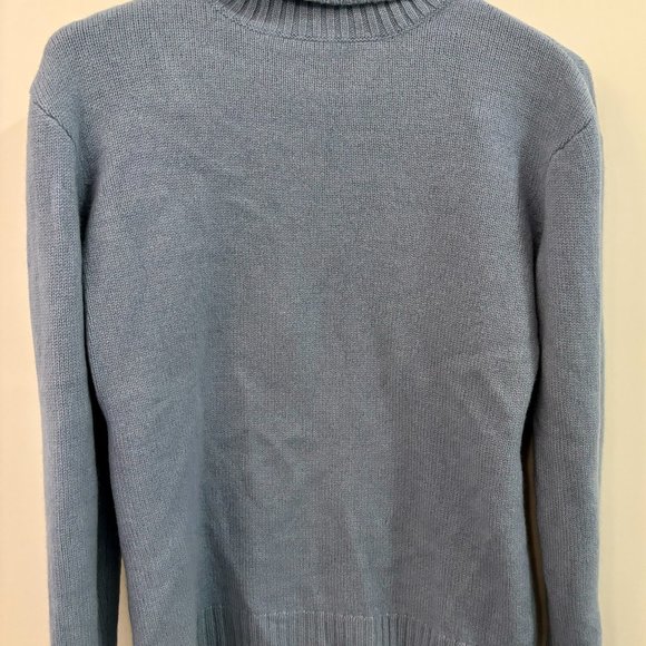 Ralph Lauren Collection Light Blue 100% Cashmere Turtleneck Sweater | Size L - Picture 3 of 7
